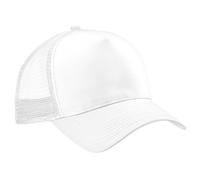 Beechfield Men's Half Mesh Trucker Cap Headwear Pack of 2 in Off-White Beechfield Off-White One Size