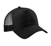 Beechfield Men's Half Mesh Trucker Cap Headwear Pack of 2 in True Black Beechfield True Black One Size