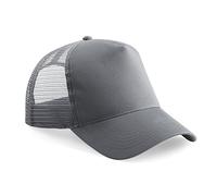Beechfield Mens Half Mesh Trucker Cap/Headwear (Pack of 2) (One Size) (Graphite Grey/Graphite Grey)