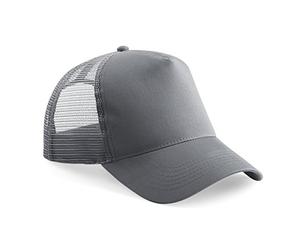 Beechfield Mens Half Mesh Trucker Cap/Headwear (Pack of 2) (One Size) (Graphite Grey/Graphite Grey)