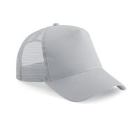 Beechfield Men's Half Mesh Trucker Cap Headwear Pack of 2 in Light Grey Beechfield Light Grey One Size