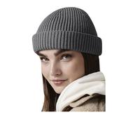 Beechfield Men's Harbour Beanie One Size in Dark Grey Beechfield Dark Grey One Size