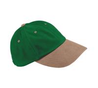 Beechfield Men's Heavy Brushed Cotton Low Profile Baseball Cap in Green Beechfield Green One Size