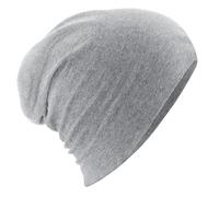 Beechfield Men's Hemsedal Cotton Slouch Beanie in Grey Beechfield Grey One Size