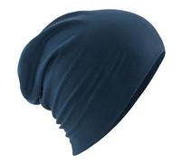 Beechfield Men's Hemsedal Cotton Slouch Beanie in Navy Beechfield Navy One Size