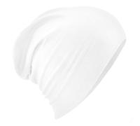 Beechfield Men's Hemsedal Cotton Slouch Beanie in White Beechfield White One Size