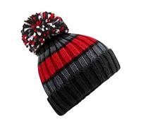 Beechfield Men's Hygge Striped Beanie in Black Beechfield Black One Size