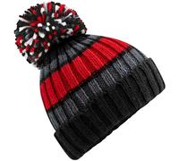 Beechfield Men's Hygge Striped Beanie in Black Beechfield Black One Size