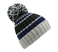 Beechfield Men's Hygge Striped Beanie in Blue Beechfield Blue One Size