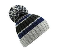 Beechfield Men's Hygge Striped Beanie in Blue Beechfield Blue One Size
