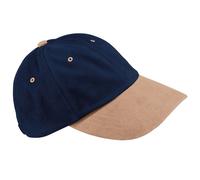 Beechfield Men's Low Profile Heavy Brushed Cotton Baseball Cap in Dark Navy Beechfield Dark Navy One Size
