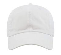 Beechfield Men's Low Profile Heavy Brushed Cotton Baseball Cap in White Beechfield White One Size