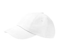 Beechfield Men's Low Profile Heavy Cotton Drill Cap Headwear in White Beechfield White One Size