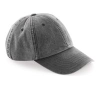 Beechfield Men's Low Profile Vintage Denim-Look Cap One Size in Dark Grey Beechfield Dark Grey One Size