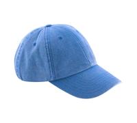 Beechfield Men's Low Profile Vintage Denim-Look Cap One Size in Mid Blue Beechfield Mid Blue One Size