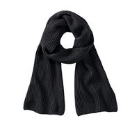 Beechfield Men's Metro Knitted Scarf in Black Beechfield Black One Size