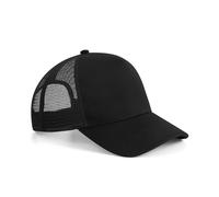 Beechfield Men's Microknit Snapback Trucker Cap in Black Beechfield Black One Size