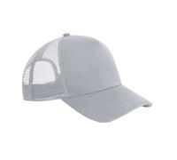 Beechfield Men's Microknit Snapback Trucker Cap in Light Grey Beechfield Light Grey One Size