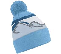 Beechfield Men's Mountain Pom Pom Beanie in Light Blue Beechfield Light Blue One Size