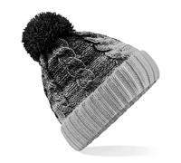 Beechfield Men's Ombre Pom Pom Beanie in Black Beechfield Black One Size