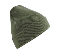 Beechfield Men's Original Cotton Cuffed Beanie in Dark Olive Beechfield Dark Olive One Size