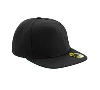 Beechfield Men's Original Flat Peak Snapback Cap in Black Beechfield Black One Size