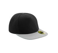 Beechfield Men's Original Flat Peak Snapback Cap in Black Beechfield Black One Size