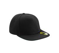 Beechfield Men's Original Flat Peak Snapback Cap in Black Beechfield Black One Size