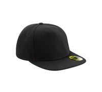 Beechfield Men's Original Flat Peak Snapback Cap in Jet Black Beechfield Jet Black One Size