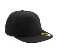Beechfield Men's Original Flat Peak Snapback Cap in Jet Black Beechfield Jet Black One Size