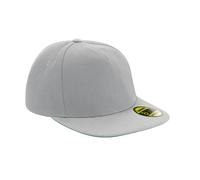 Beechfield Men's Original Flat Peak Snapback Cap in Light Grey Beechfield Light Grey One Size