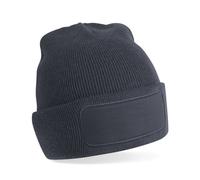 Beechfield Men's Original Patch Beanie in Dark Grey Beechfield Dark Grey One Size