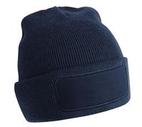 Beechfield Men's Original Patch Beanie in Navy Beechfield Navy One Size