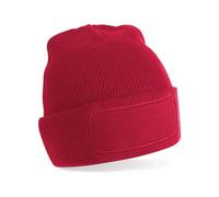 Beechfield Men's Original Patch Beanie in Red Beechfield Red One Size