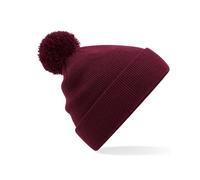 Beechfield Men's Original Pom Pom Beanie in Burgundy Beechfield Burgundy One Size
