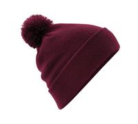 Beechfield Men's Original Pom Pom Beanie in Burgundy Beechfield Burgundy One Size