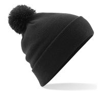 Beechfield Men's Original Pom Pom Winter Beanie Hat in Black Beechfield Black One Size