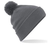 Beechfield Men's Original Pom Pom Winter Beanie Hat in Mid Grey Beechfield Mid Grey One Size
