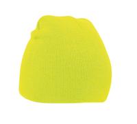Beechfield Men's Original Pull-On Beanie in Bright Yellow Beechfield Bright Yellow One Size