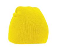 Beechfield Men's Original Pull-On Beanie in Yellow Beechfield Yellow One Size