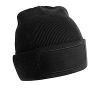 Beechfield Men's Original Woven Patch Beanie in Black Beechfield Black One Size
