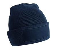 Beechfield Men's Original Woven Patch Beanie in Navy Beechfield Navy One Size