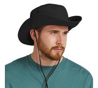 Beechfield Men's Outback Leather Lined Panama Hat in Black Beechfield Black One Size