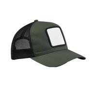 Beechfield Men's Patch 5 Panel Trucker Cap in Dark Olive Beechfield Dark Olive One Size
