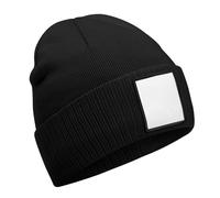 Beechfield Men's Patch Appliqué Beanie in Black Beechfield Black One Size