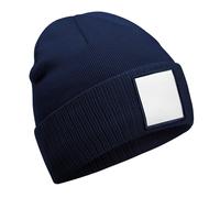 Beechfield Men's Patch Appliqué Beanie in Navy Beechfield Navy One Size