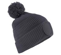 Beechfield Men's Patch Beanie in Mid Grey Beechfield Mid Grey One Size