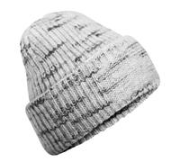 Beechfield Men's Patch Chunky Knit Beanie in Light Grey Beechfield Light Grey One Size