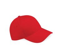 Beechfield Men's Plain Baseball Cap Red Classic Red One size