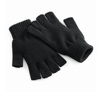 Beechfield Men's Plain Basic Fingerless Winter Gloves in Black | Size: S/M Beechfield Black S/M